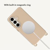 Selencia Rivièra MagSafe Back Cover with detachable hooks Samsung Galaxy S26 - Milky Latte
