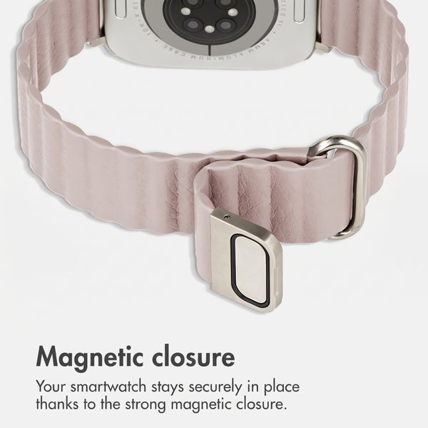 imoshion Magnetic Faux Leather Band Apple Watch | 38/40/41/42 mm - Beige