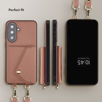 Selencia Sera Phone Case with Cord and Envelope Card Holder Samsung Galaxy A37 (5G) - Old Pink