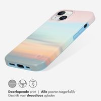 Selencia Aurora Fashion Backcover iPhone 15 - Duurzaam hoesje - 100% gerecycled - Sky Sunset Multicolor