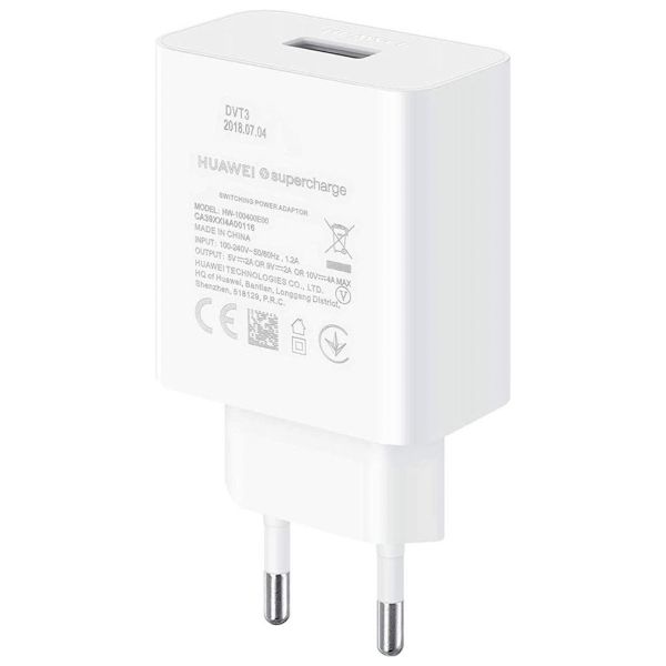 Huawei Originele power adapter - Oplader met USB-C kabel - USB aansluiting - 22,5 W - Wit