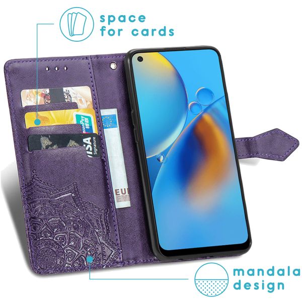 imoshion Mandala Bookcase Oppo A74 (4G) - Paars