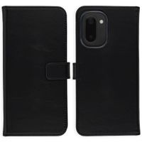 Selencia Echt Leren Bookcase OnePlus 15R - Zwart