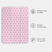 imoshion Design Trifold Bookcase Apple iPad 9 (2021) 10.2 inch / iPad 8 (2020) 10.2 inch / iPad 7 (2019) 10.2 inch - Happy Dots