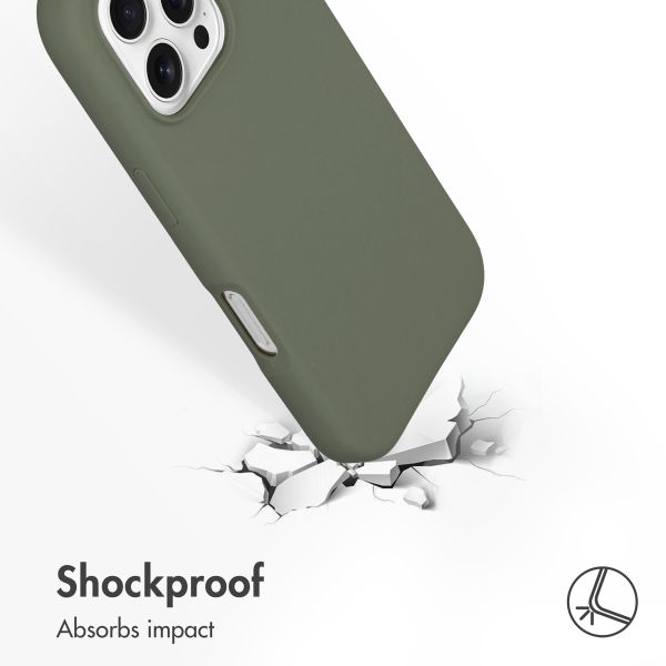 Accezz Liquid Silicone Back Cover with MagSafe Apple iPhone 16 Pro Max - Cooper Green
