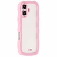 Holdit Wavy Case Apple iPhone 16 Plus - Transparent / Pink