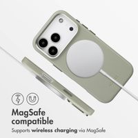 Accezz Leather Back Cover with MagSafe Apple iPhone 17 Pro - Light Grey