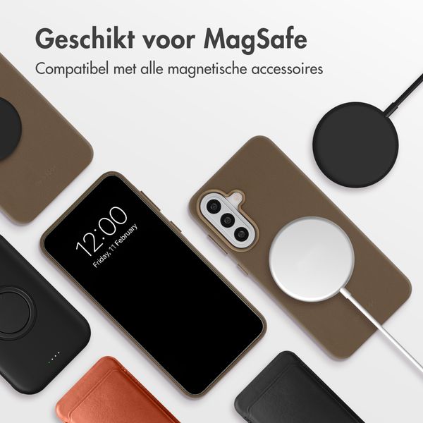 Accezz MagSafe Leather Backcover Samsung Galaxy A57 (5G) - Coffee Brown