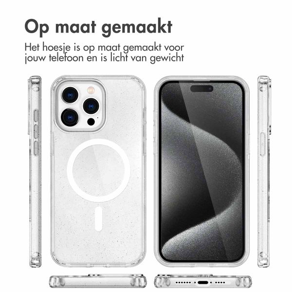 imoshion Sparkle Backcover met MagSafe iPhone 15 Pro Max - Transparant