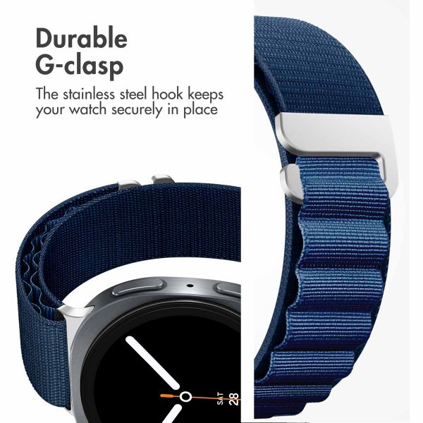 imoshion Nylon Alpine Band Samsung Galaxy Watch 9 (40/44mm) / Watch 8 (40/44mm) / Classic (46mm) - Dark Blue