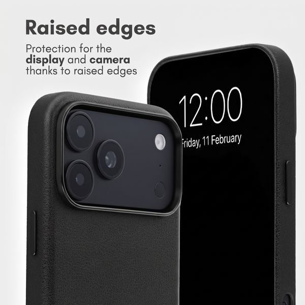 Accezz 2-in-1 Leather Bookcase with MagSafe Apple iPhone 18 Pro / 17 Pro - Onyx Black