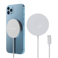 Accezz Wireless Charger USB-C - MagSafe Wireless Charger - 1 Metre - White