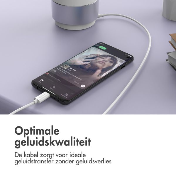 imoshion AUX kabel - 3,5 mm / Jack audio naar USB-C kabel - Male to USB-C - 1 meter - Wit