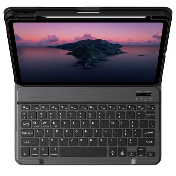 Accezz QWERTY Keyboard Bookcase Apple iPad Air (2025 / 2024 / 2022 / 2020) / Pro 11  (2022 - 2018)