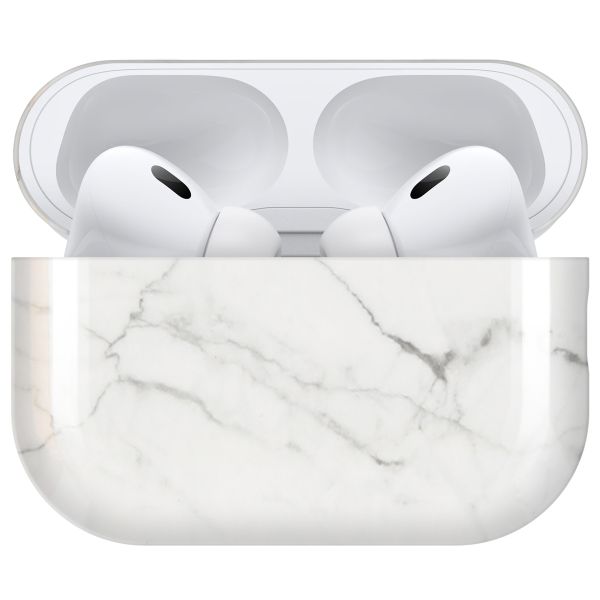 imoshion Design Hardcover Case AirPods Pro 2 - White Marble