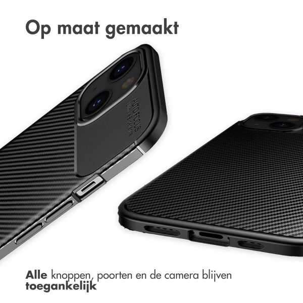 imoshion Carbon Softcase Backcover iPhone 13 Mini - Zwart