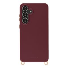Selencia Rivièra MagSafe Backcover met afneembare haakjes Samsung Galaxy S25 FE - Bold Burgundy