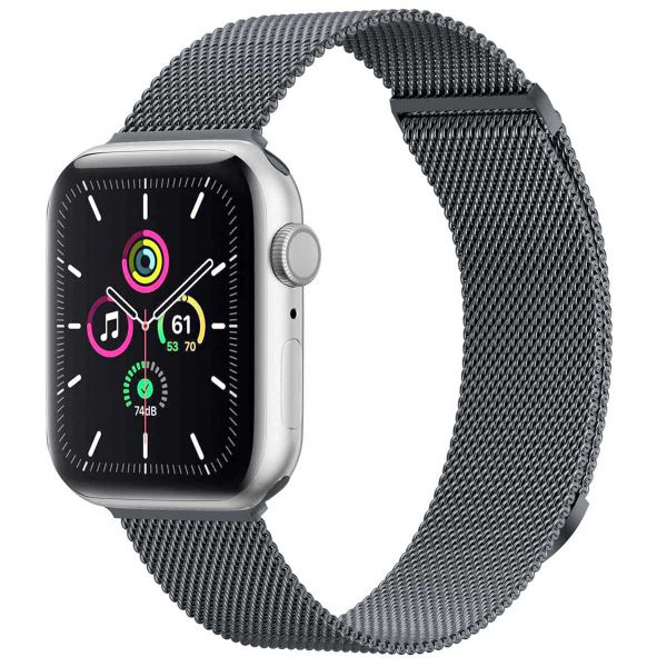 imoshion Milanees magnetisch bandje Apple Watch Series 1 t/m 9 / SE (38/40/41 mm) | Series 10 (42 mm) - Maat S - Grijs