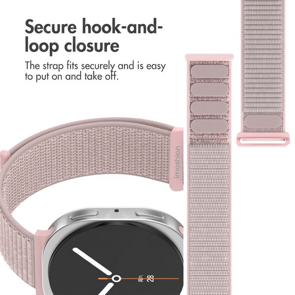 imoshion Nylon Strap Samsung Galaxy Watch 9 (40/44mm) / Watch 8 (40/44mm) / Classic (46mm) - Light Pink