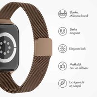 imoshion Slim Milanees bandje Apple Watch Series 1 t/m 9 / SE (38/40/41 mm) | Series 10 / 11 (42 mm) - Bruin