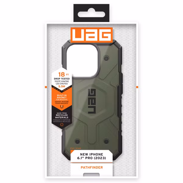 UAG Pathfinder Backcover MagSafe Apple iPhone 15 Pro - Olive Drab