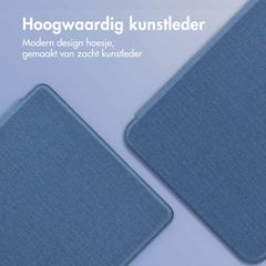 imoshion Canvas Sleepcover Bookcase met stand Kobo Libra H2O - Donkerblauw