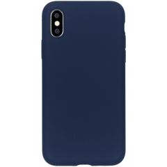 Accezz Liquid Silicone Backcover Apple iPhone X / Xs - Donkerblauw
