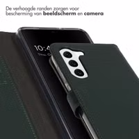 Selencia Echt Leren Bookcase Samsung Galaxy S23 - Groen