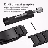 Accezz Mat Titanium bandje Apple Watch | 38/40/41/42 mm - Zwart