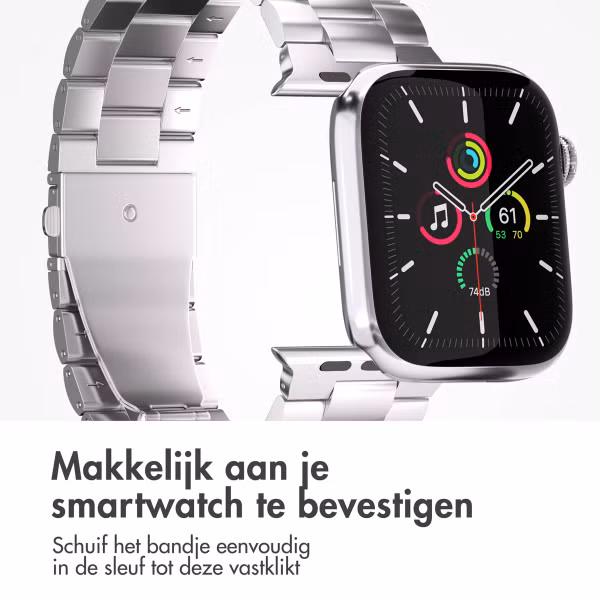 imoshion Stalen bandje Apple Watch Series 1 t/m 9 / SE (38/40/41 mm) | Series 10 / 11 (42 mm) - Zilver