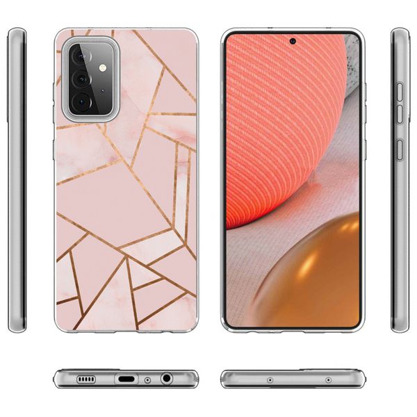 imoshion Design hoesje Samsung Galaxy A72 - Grafisch Koper / Roze