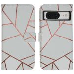 imoshion Design Softcase Bookcase Google Pixel 8 Pro - White Graphic