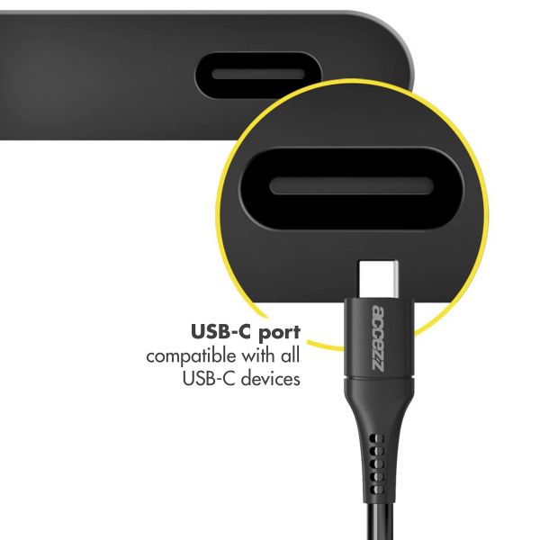 Accezz USB-C naar USB kabel iPhone 15 Plus - 2 meter - Zwart