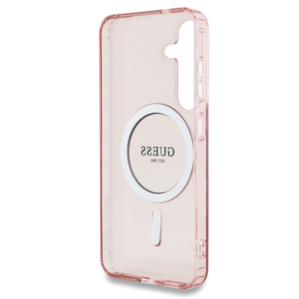 Guess MagSafe IML Glitter Gradient Case Samsung Galaxy S25 - Roze