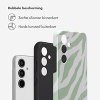 Selencia Vivid Tough Backcover Samsung Galaxy A35 - Colorful Zebra Sage Green