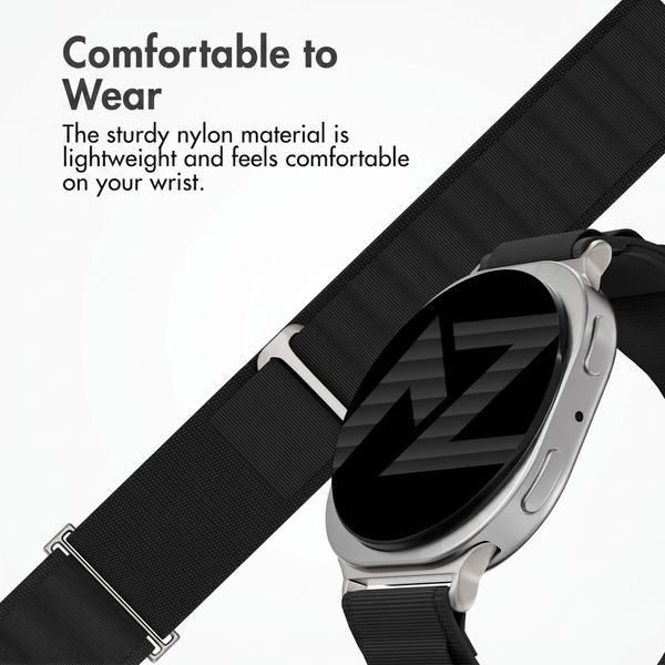 Accezz Nylon Alpine Band Samsung Galaxy Watch 9 (40/44mm) / Watch 8 (40/44mm) / Classic (46mm) - Black