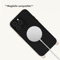 Selencia Rivièra MagSafe Back Cover with detachable hooks Apple iPhone 14 Pro - Velvet Black