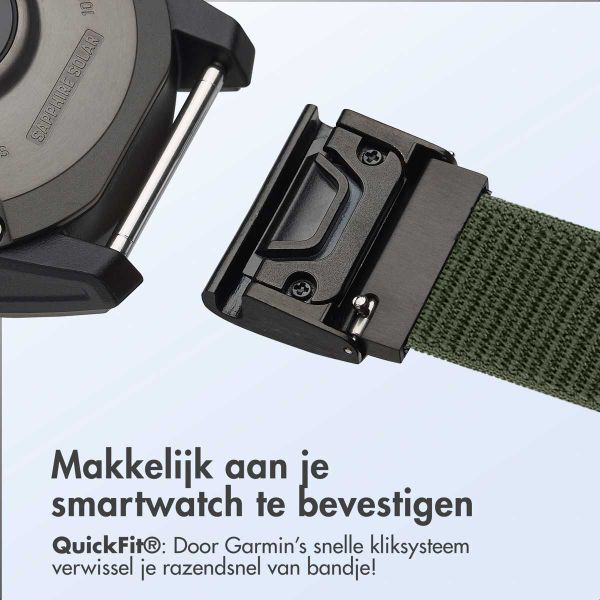 imoshion QuickFit® Nylon bandje  - Garmin 20 mm aansluiting - Maat L/XL - Groen