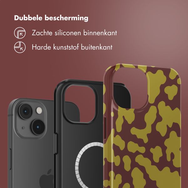 Selencia Vivid Backcover met MagSafe Apple iPhone 14 - Moo'd Olive Dust