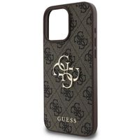 Guess 4G Metal Logo Backcover iPhone 16 Pro Max - Bruin