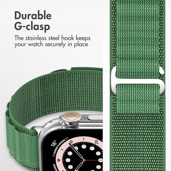 Accezz Nylon Alpine Band Apple Watch | 44/45/46/49 mm - Olive Green