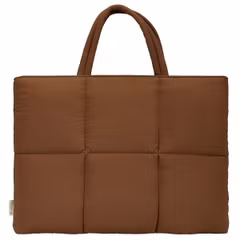 Selencia Vaya Puffy Laptoptas 16 inch - Mocha Brown
