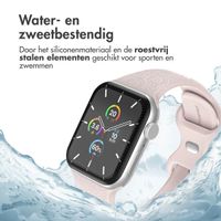 imoshion Gegraveerd siliconen bandje Apple Watch Series 1 t/m 9 / SE (38/40/41 mm) | Series 10 (42 mm) - Roze