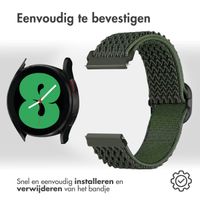 imoshion Elastisch nylon bandje Samsung Galaxy Watch 7 40/44 mm - Donkergroen
