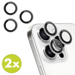 imoshion 2 Pack Camera lens protector iPhone 16 Pro / 16 Pro Max - Wit / Titanium