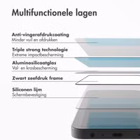 Accezz Triple Strong Full Cover Glas Screenprotector met applicator Samsung Galaxy A54 / S23 FE - Transparant 
