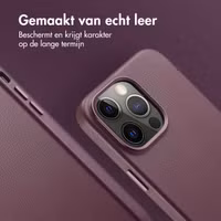 Accezz MagSafe Leather Backcover Apple iPhone 14 Pro Max - Heath Purple