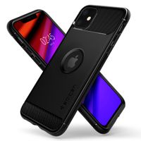 Spigen Rugged Armor Backcover iPhone 11 - Zwart