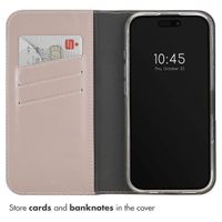 Selencia Genuine Leather Book Case Apple iPhone 16 Pro - Dusty Pink