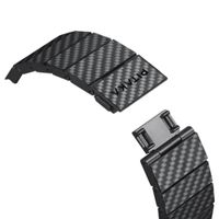Pitaka Carbon Fiber bandje Apple Watch | 44/45/46/49 mm - Modern Carbon Black